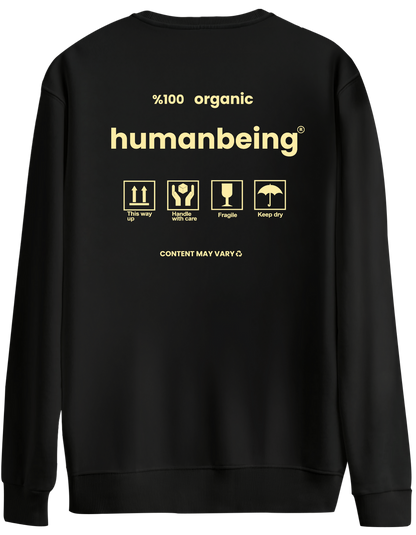 Humanbeing Baskılı Bisiklet Yaka Oversize Sweatshirt