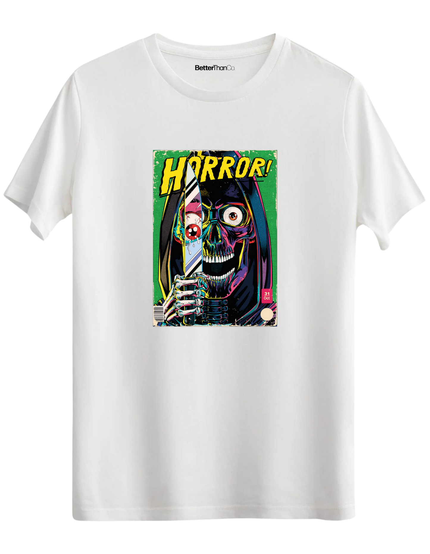 Horror Baskılı Bisiklet Yaka Regular T-shirt