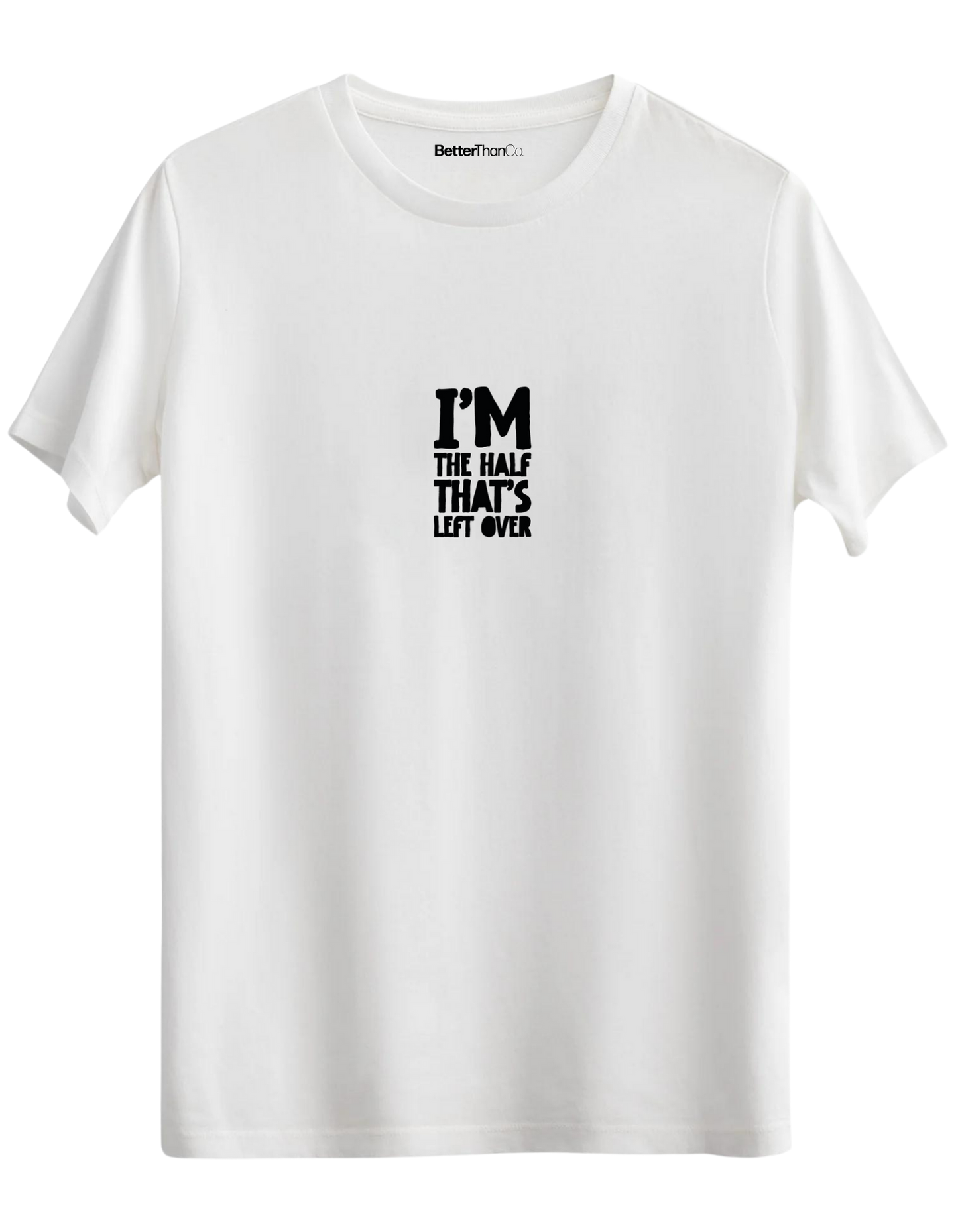 That's Left Over Baskılı Bisiklet Yaka Regular T-shirt