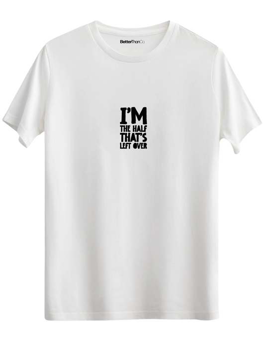 That's Left Over Baskılı Bisiklet Yaka Regular T-shirt