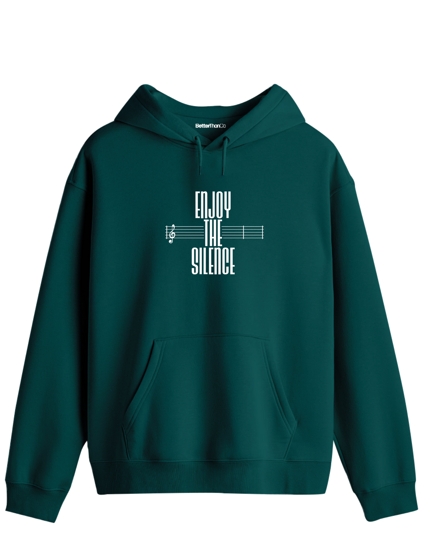 Enjoy The Silence Baskılı Unisex Kapüşonlu Yaka Hoodie