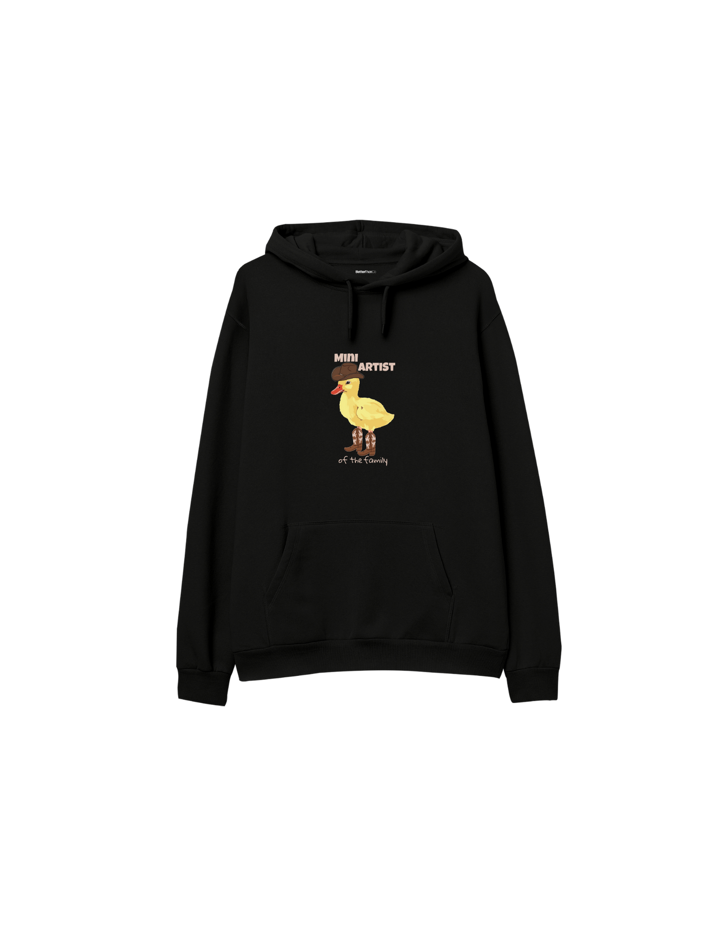 Mini Artist Baskılı Oversize Kapüşonlu Çocuk Hoodie