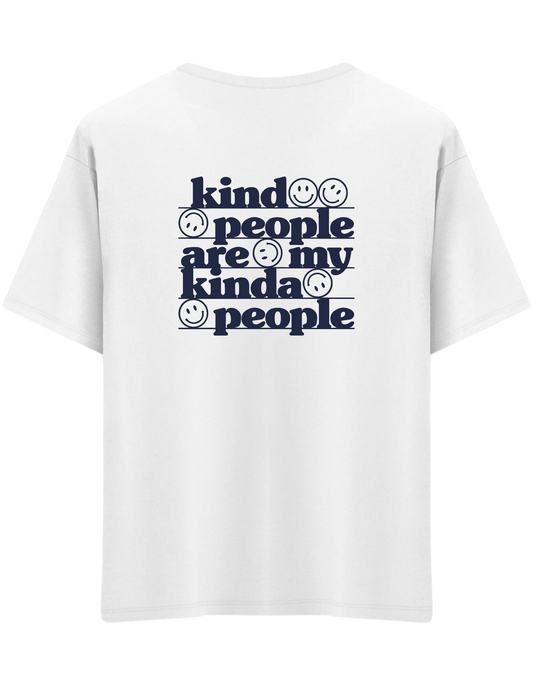 Be Kind Baskılı Bisiklet Yaka Oversize T-shirt