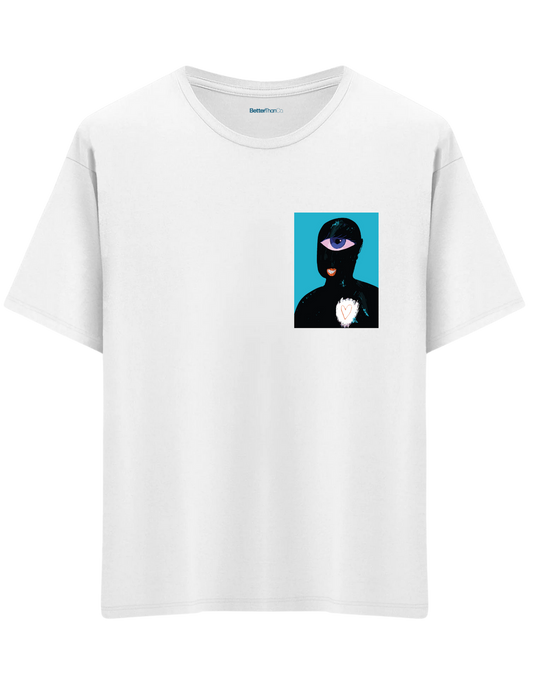 Oracle Eye Baskılı Bisiklet Yaka Oversize T-shirt