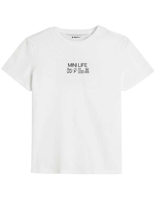 Mini Life Baskılı Bisiklet Yaka Çocuk t-shirt