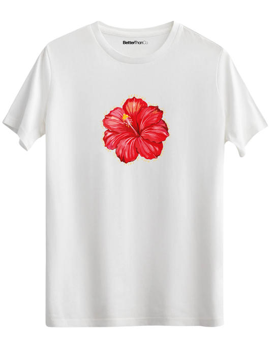 Garden Whisper Baskılı Bisiklet Yaka Regular T-shirt