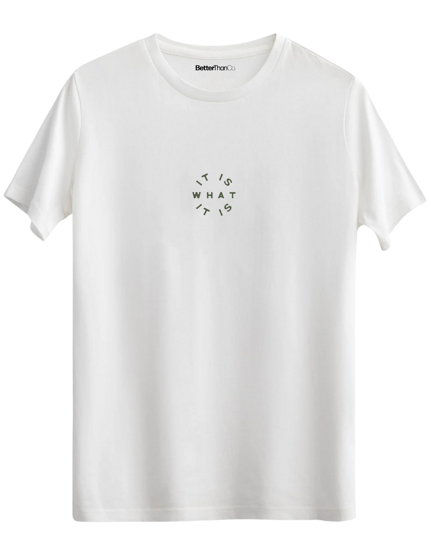 It Is What It Is Baskılı Bisiklet Yaka Regular T-shirt