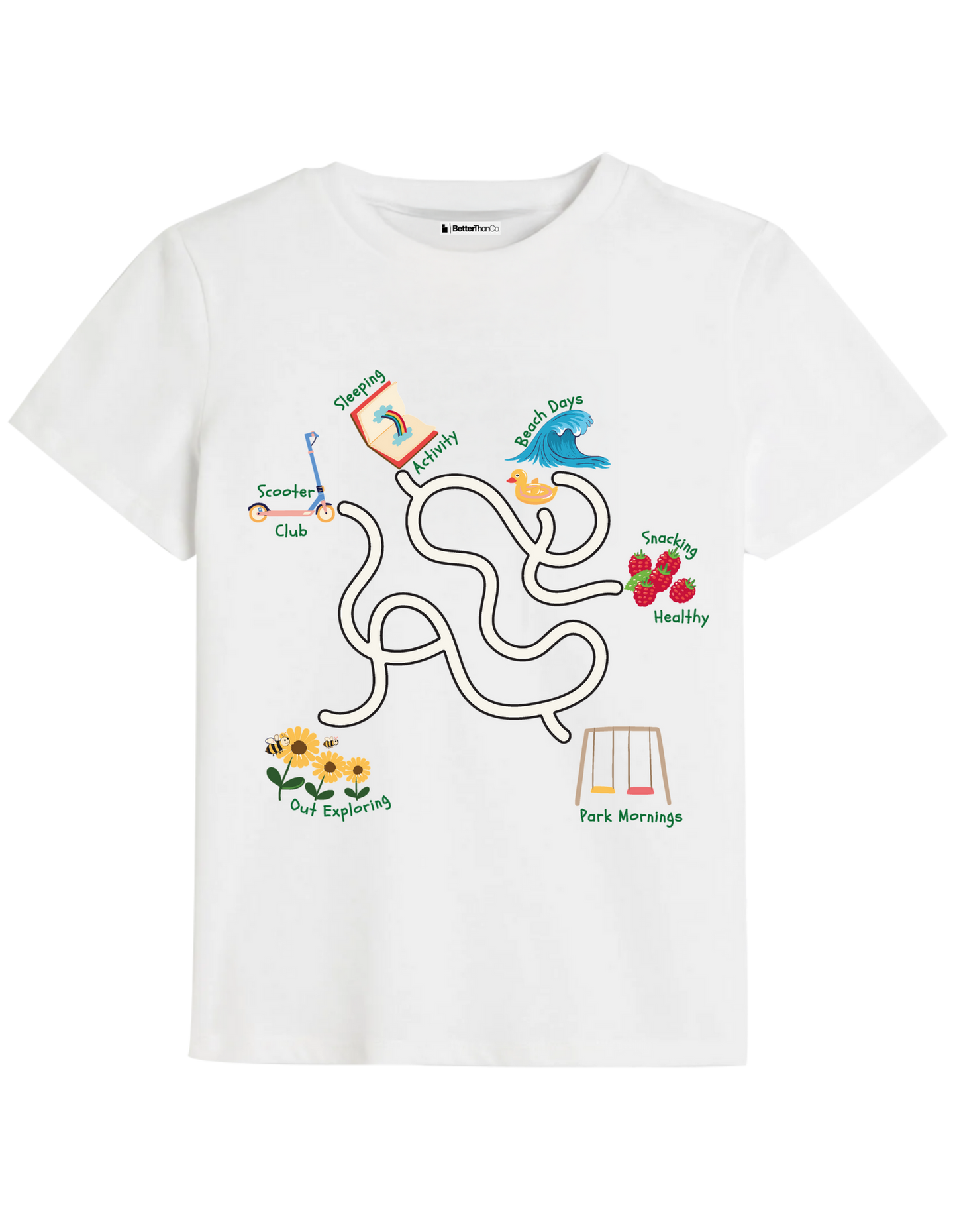 My Day Baskılı Bisiklet Yaka Çocuk t-shirt