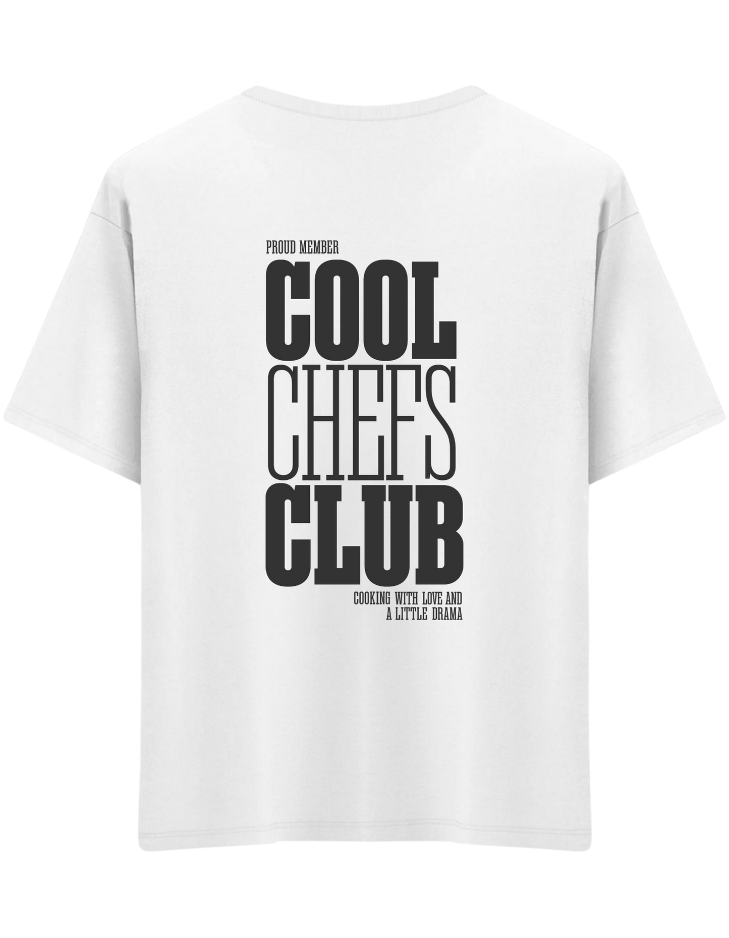Cool Chefs Club Baskılı Bisiklet Yaka Oversize T-shirt