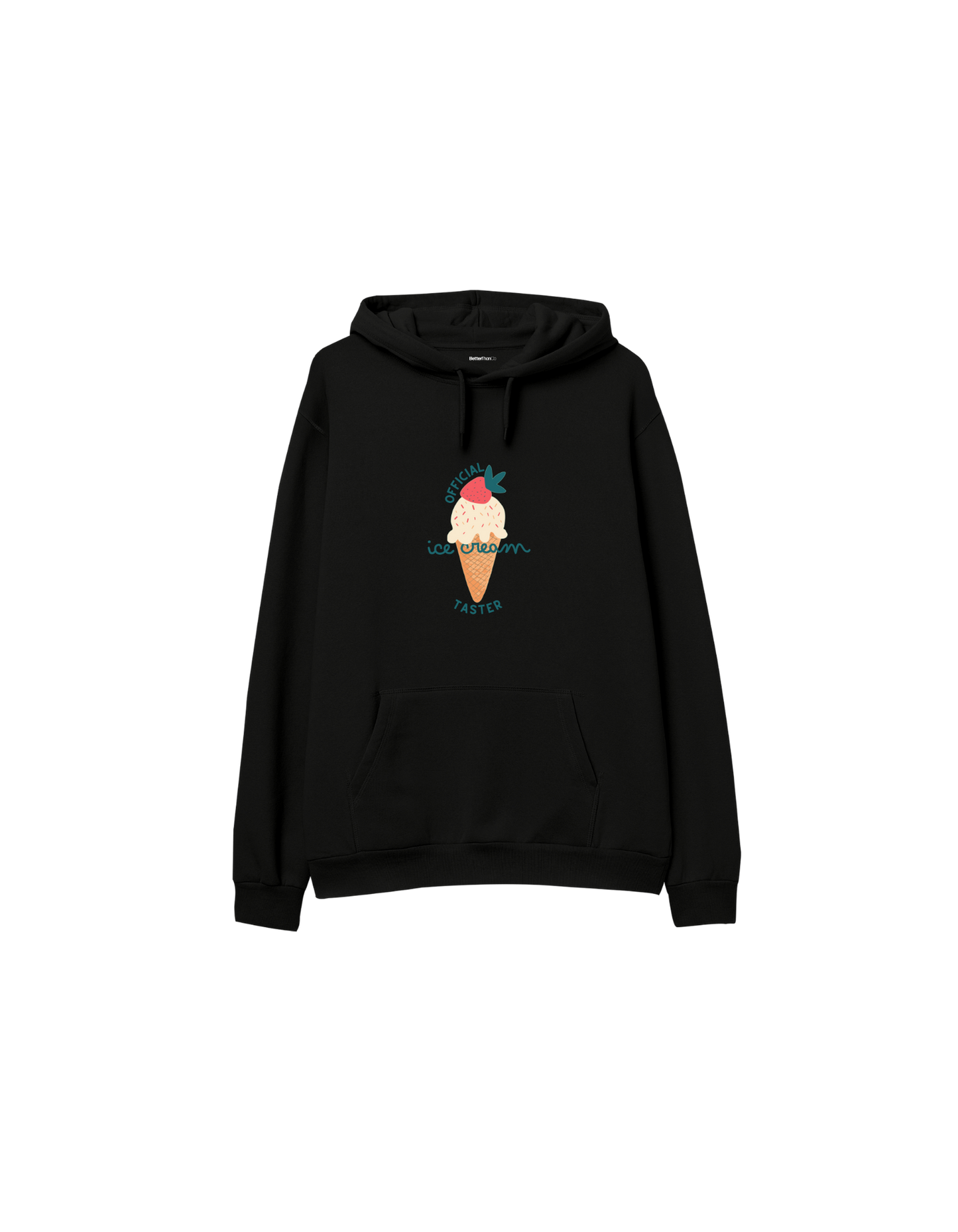 Ice Cream Baskılı Oversize Kapüşonlu Çocuk Hoodie