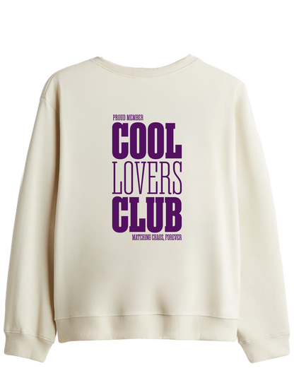 Cool Lovers Baskılı Bisiklet Yaka Sweatshirt