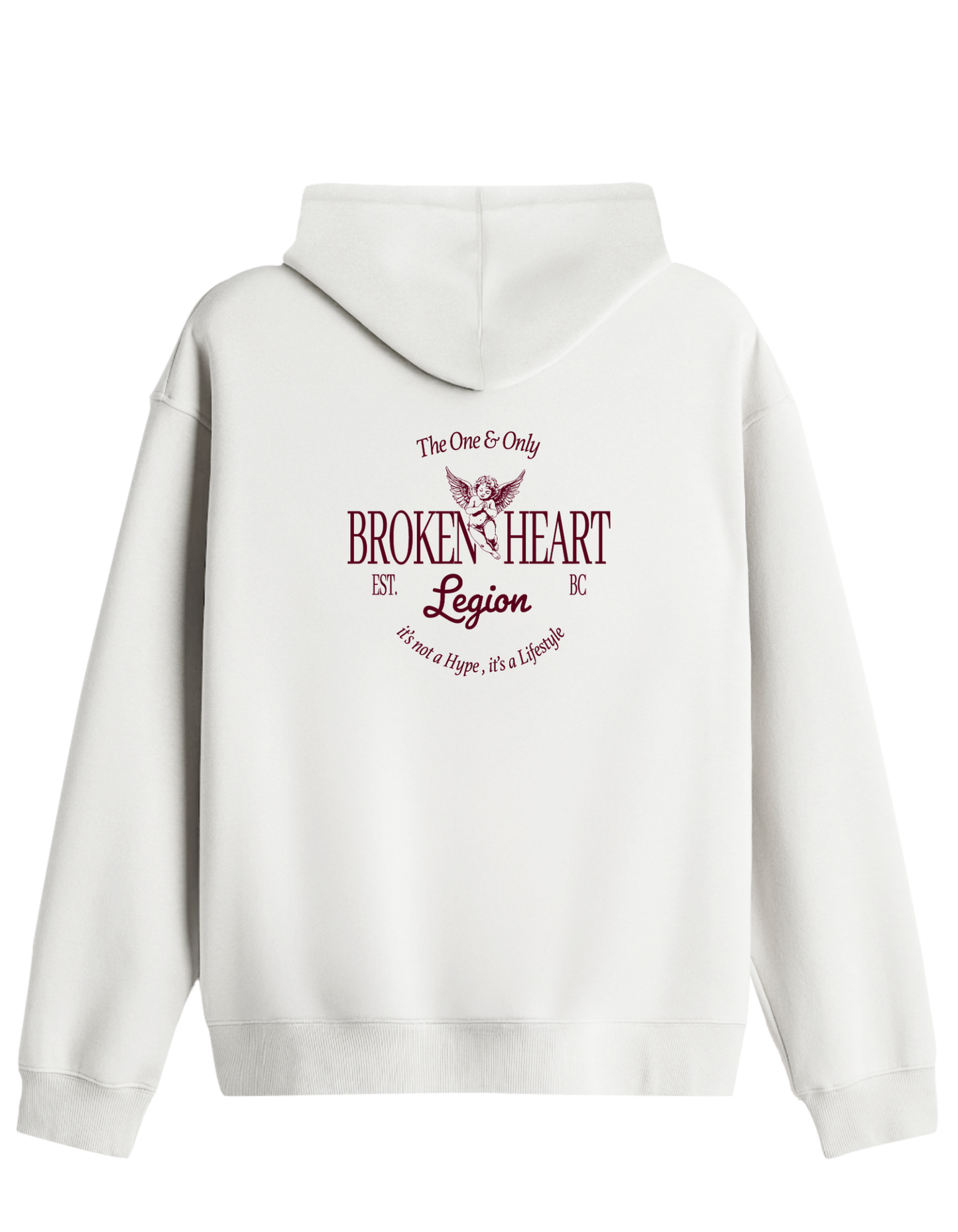 Broken Heart Baskılı Unisex Kapüşonlu Yaka Hoodie