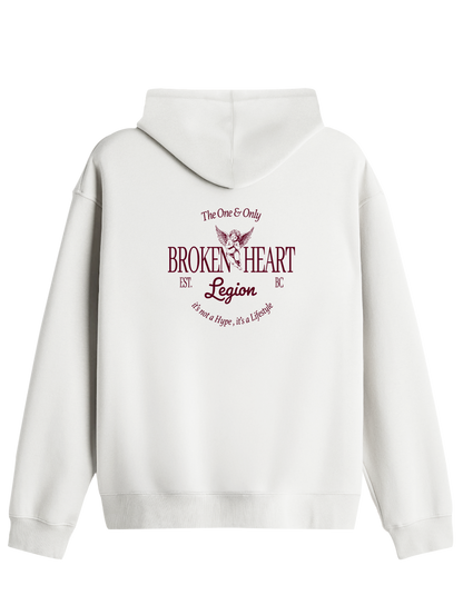 Broken Heart Baskılı Unisex Kapüşonlu Yaka Hoodie