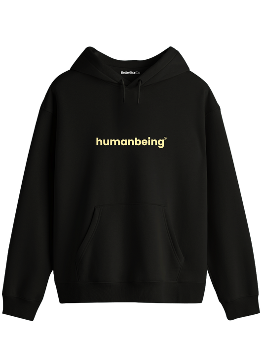 Humanbeing Baskılı Unisex Kapüşonlu Yaka Hoodie