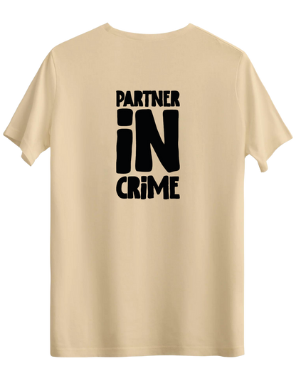 Partner in Crime Baskılı Bisiklet Yaka Regular T-shirt