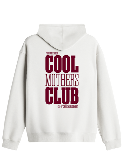 Cool Mothers Club Baskılı Unisex Kapüşonlu Yaka Hoodie