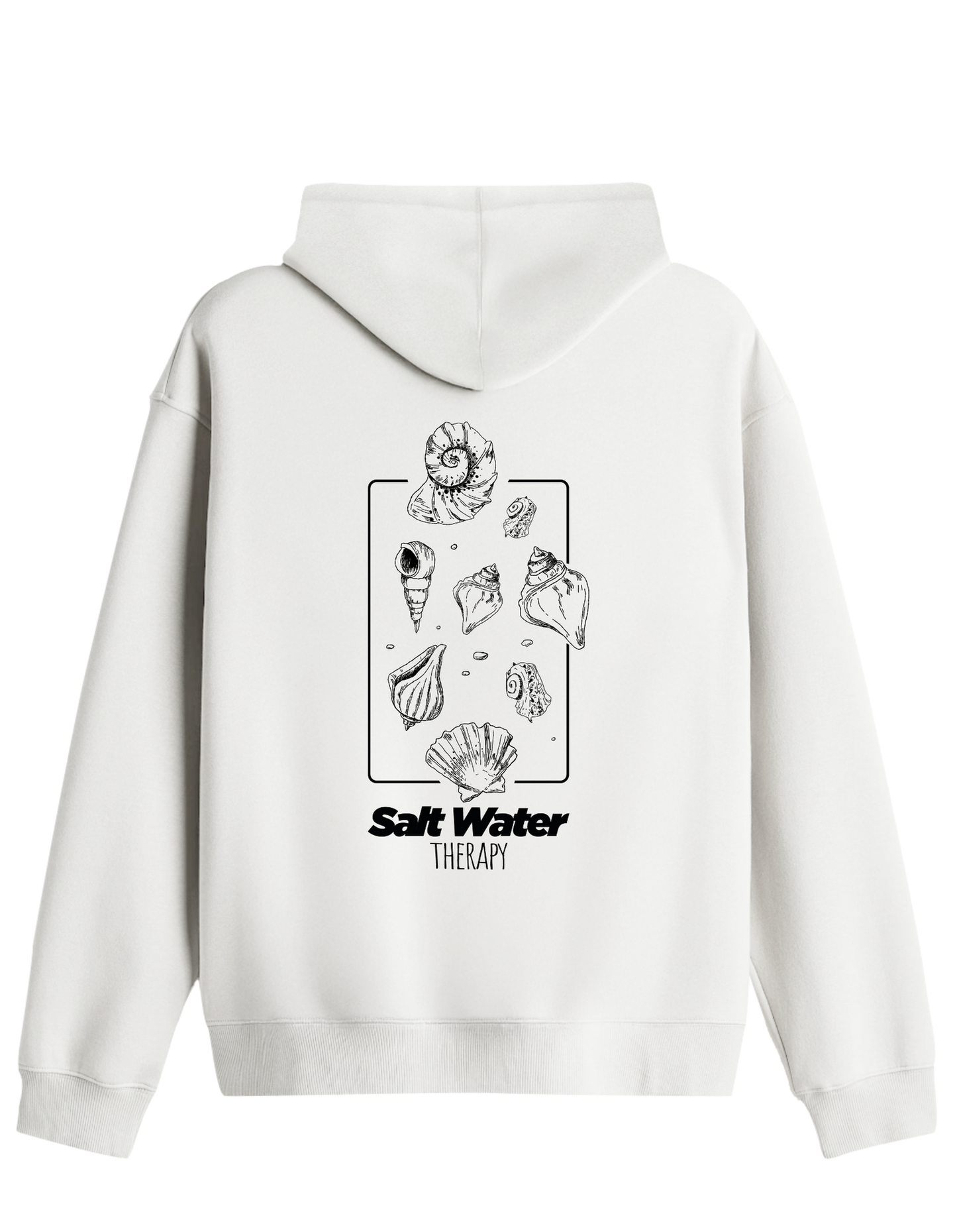 Salt Water Baskılı Unisex Kapüşonlu Yaka Hoodie