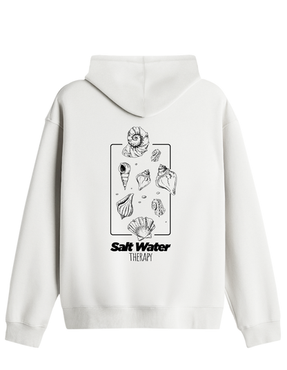 Salt Water Baskılı Unisex Kapüşonlu Yaka Hoodie