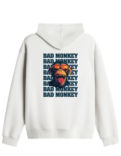 Bad Monkey Baskılı Unisex Kapüşonlu Yaka Hoodie