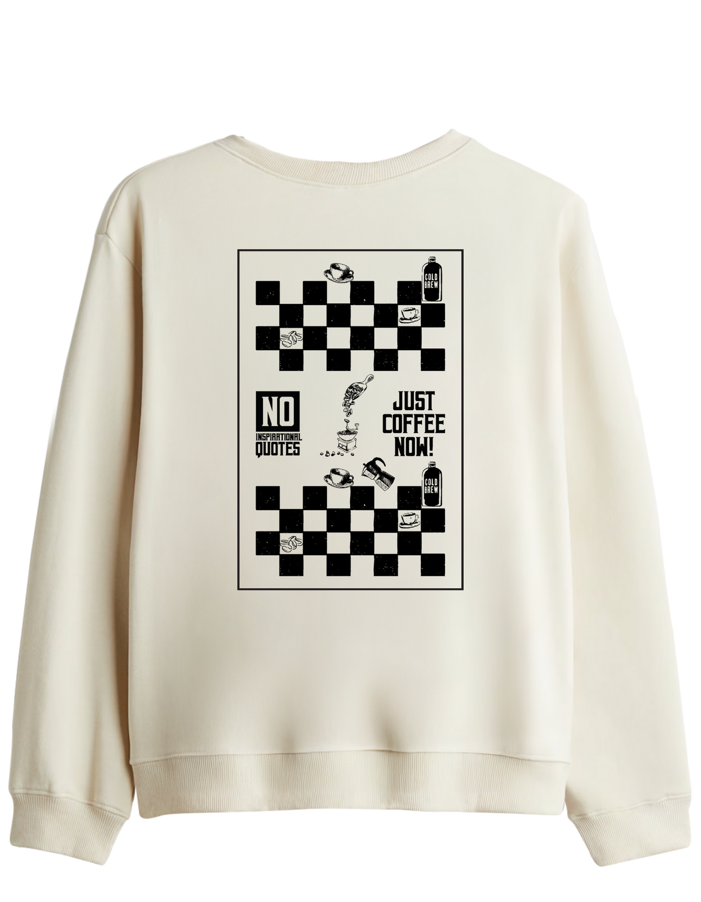 Just Coffee Baskılı Bisiklet Yaka Sweatshirt