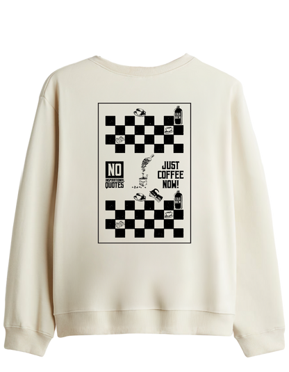 Just Coffee Baskılı Bisiklet Yaka Sweatshirt