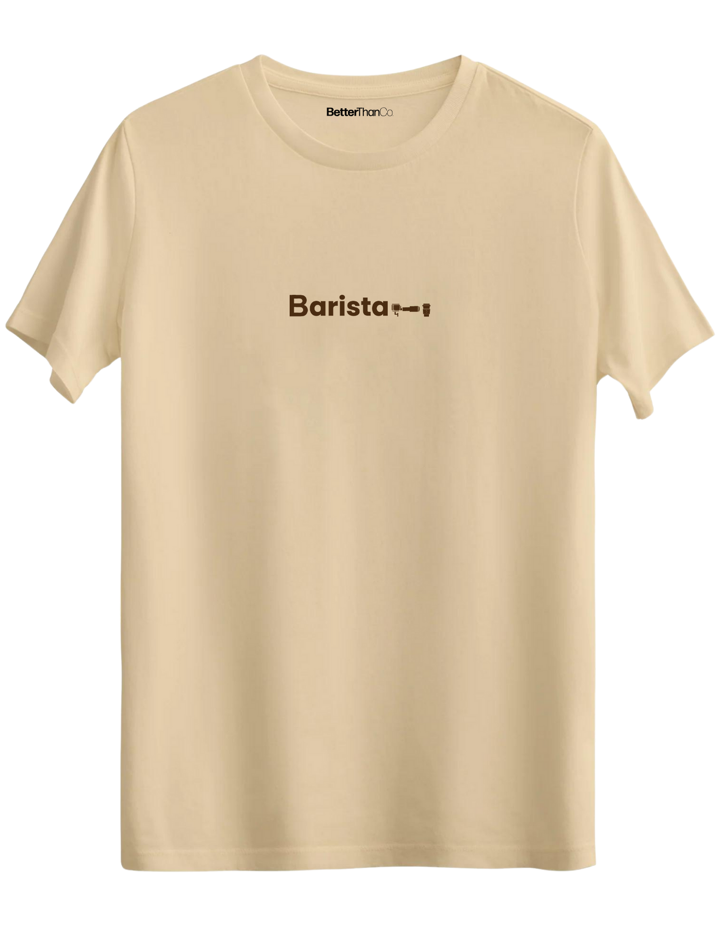 Barista Baskılı Bisiklet Yaka Regular T-shirt