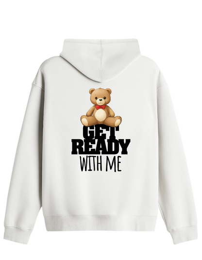 With Me Baskılı Unisex Kapüşonlu Yaka Hoodie