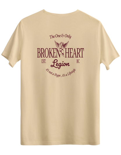 Broken Heart Baskılı Bisiklet Yaka Regular T-shirt