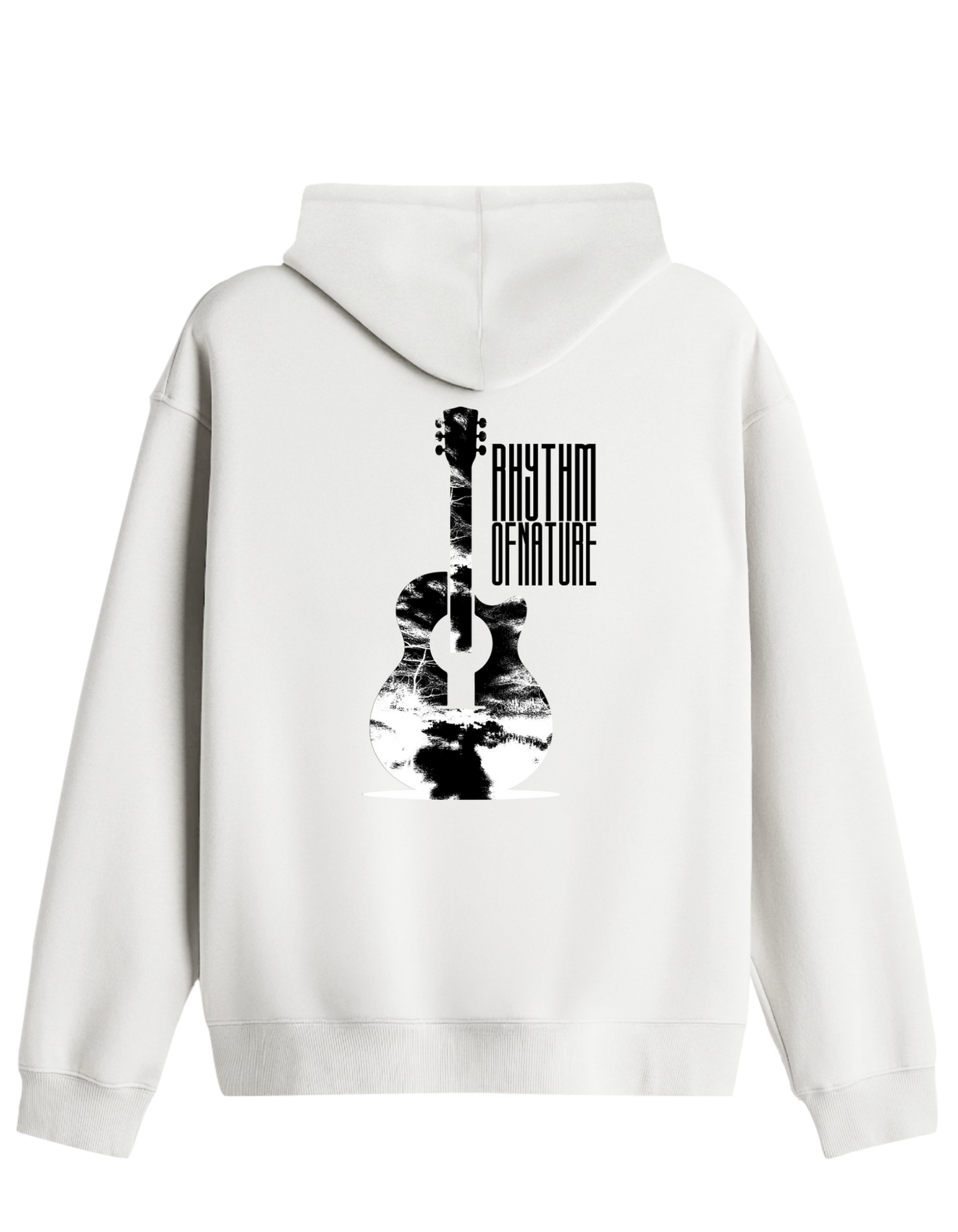 Rhythm Of Nature Baskılı Unisex Kapüşonlu Yaka Hoodie