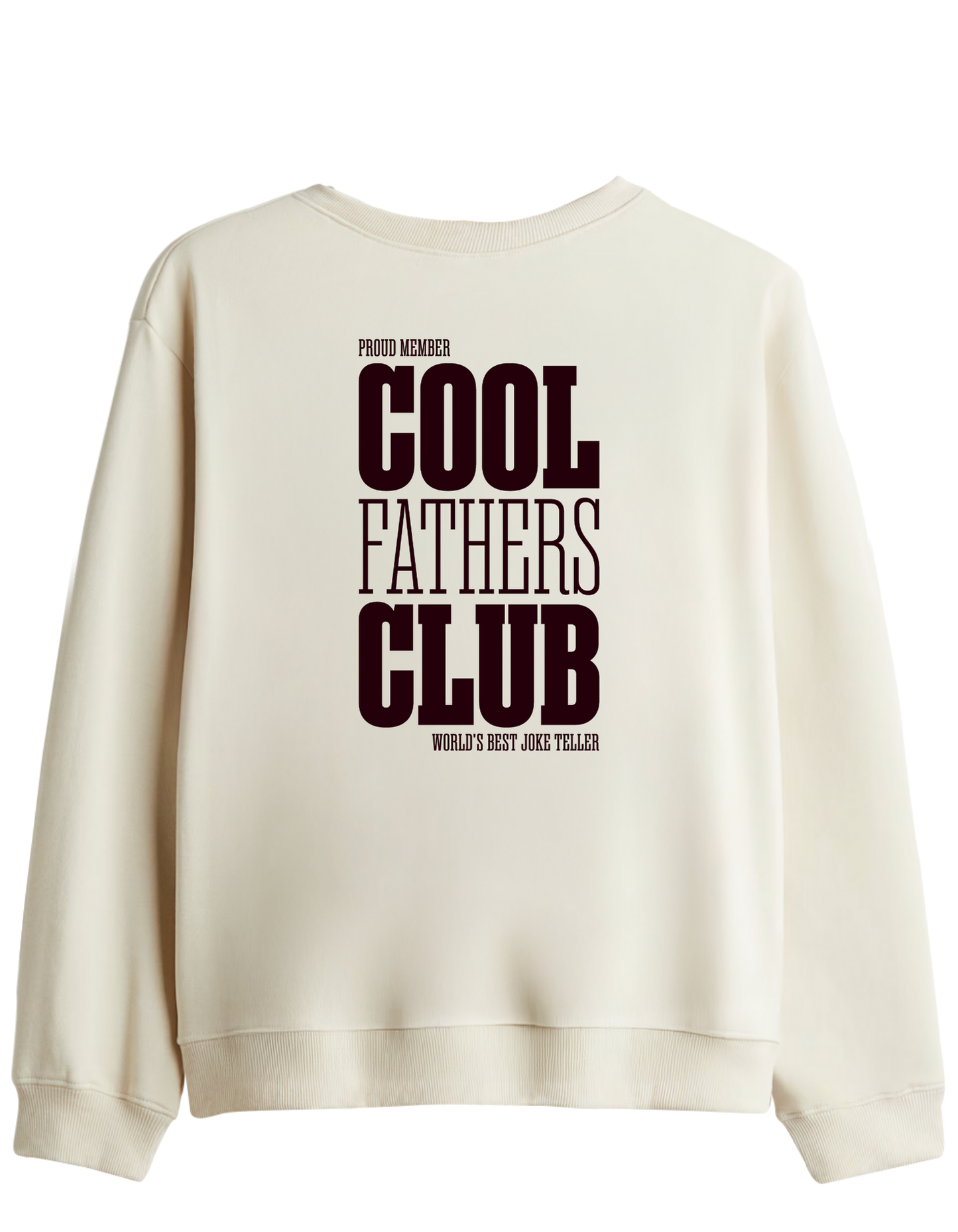 Cool Fathers Club Baskılı Bisiklet Yaka Sweatshirt