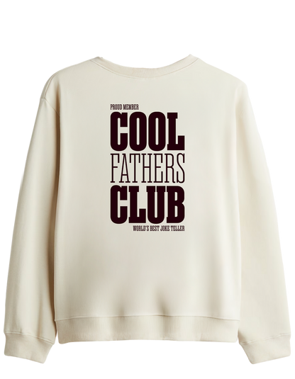 Cool Fathers Club Baskılı Bisiklet Yaka Sweatshirt