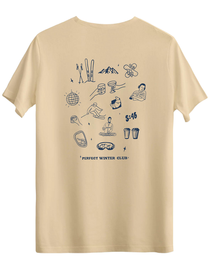 Winter Club Baskılı Bisiklet Yaka Regular T-shirt