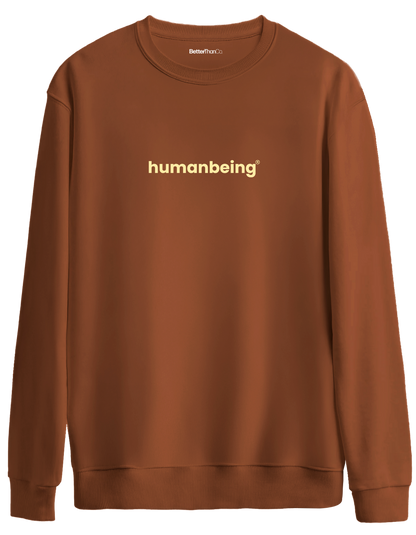 Humanbeing Baskılı Bisiklet Yaka Oversize Sweatshirt