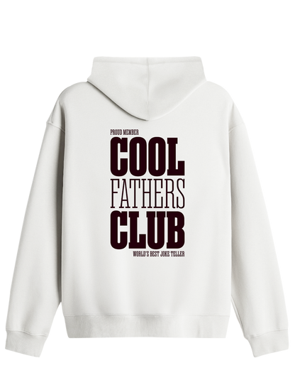 Cool Fathers Club Baskılı Unisex Kapüşonlu Yaka Hoodie