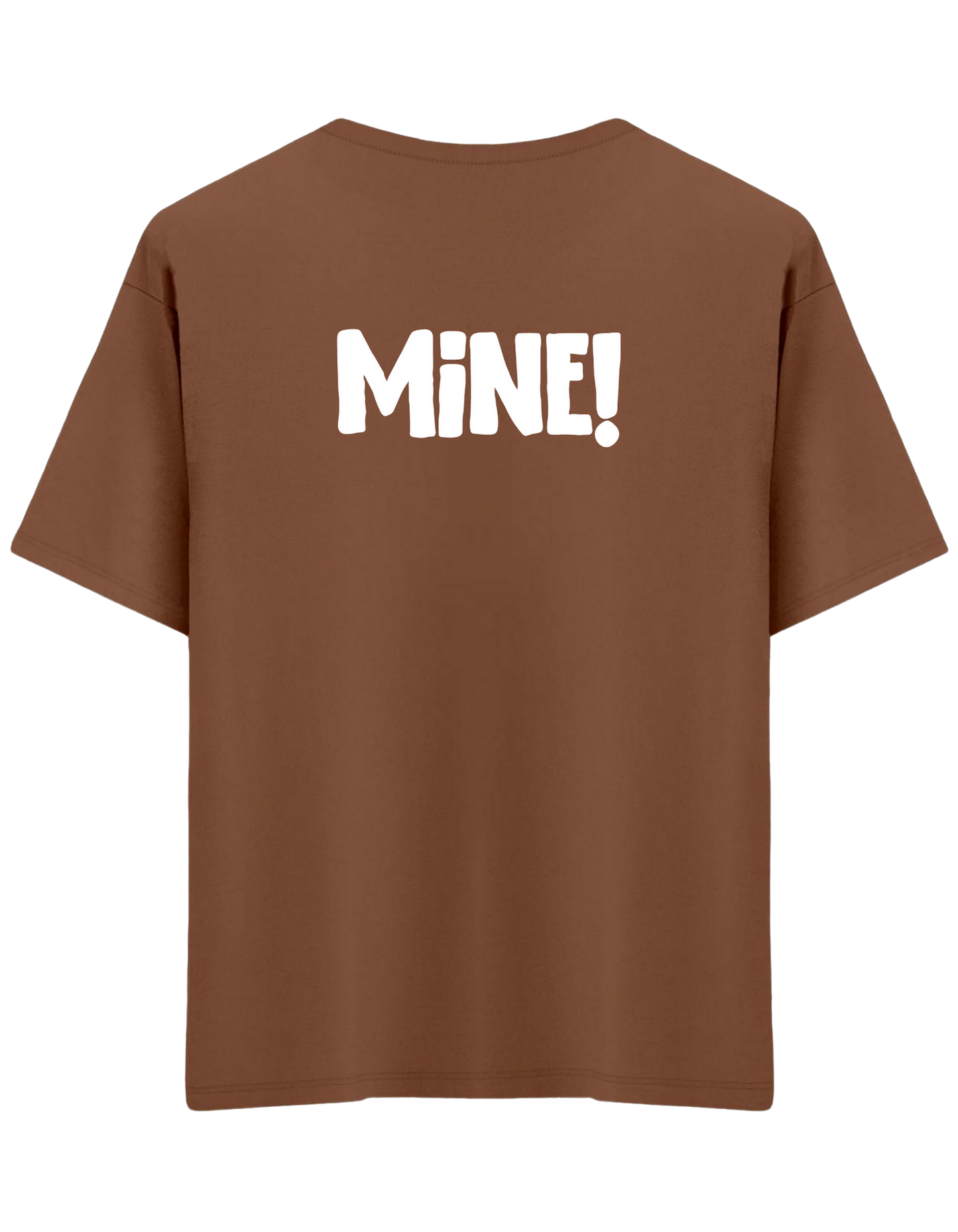 Mine! Baskılı Bisiklet Yaka Oversize T-shirt