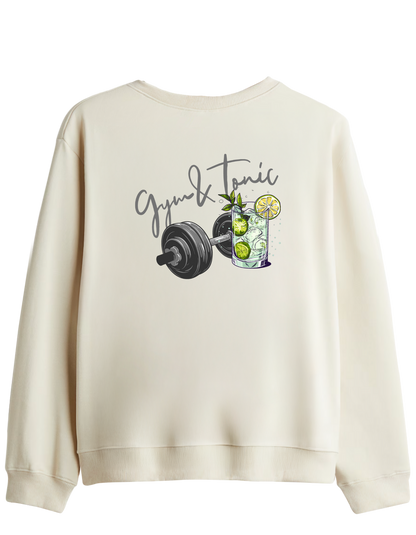 Gym Tonic Baskılı Bisiklet Yaka Sweatshirt