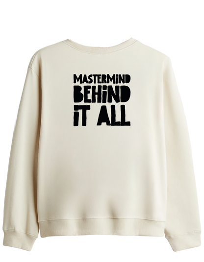 Mastermind Baskılı Bisiklet Yaka Sweatshirt