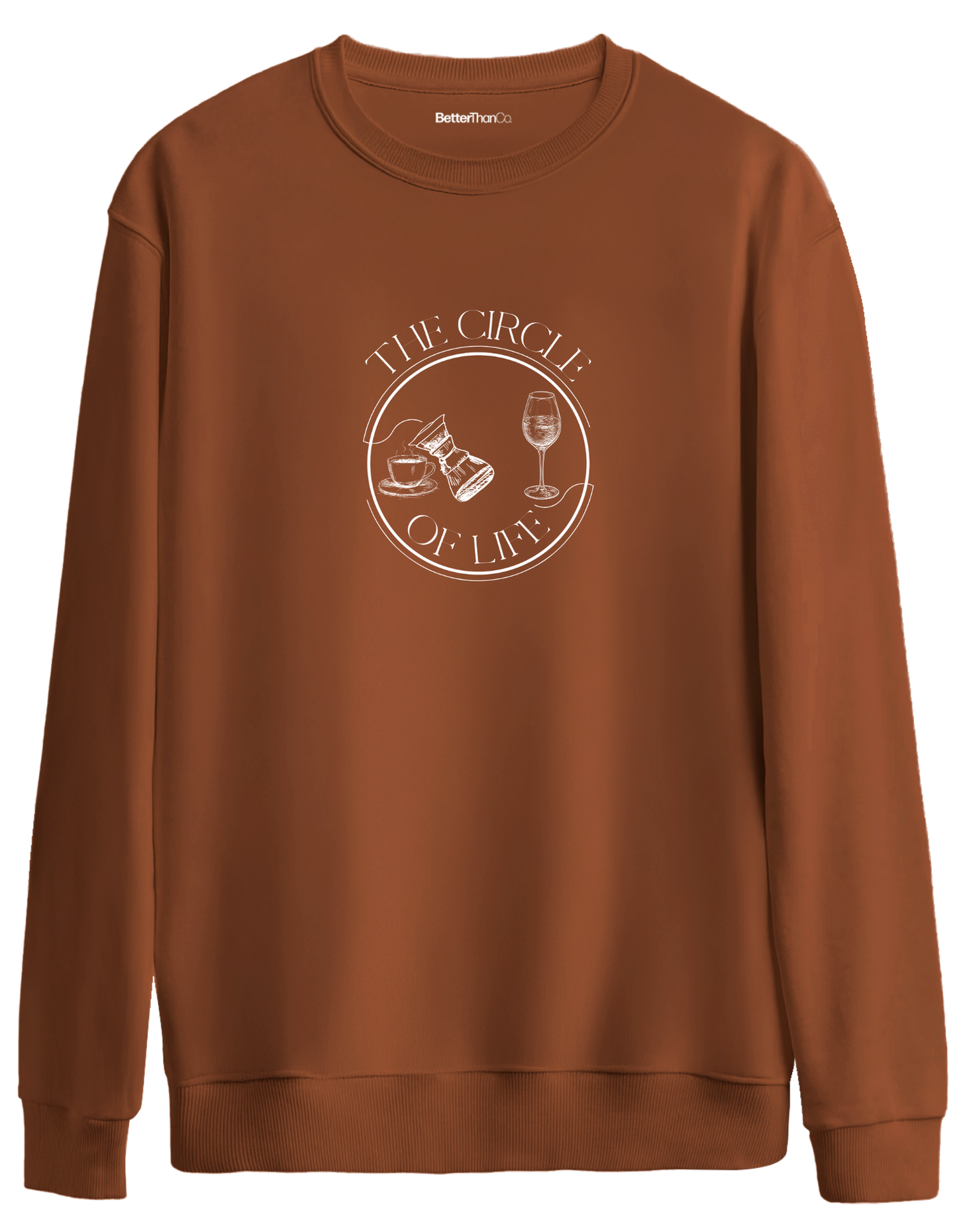 Circle Of Life Baskılı Bisiklet Yaka Oversize Sweatshirt