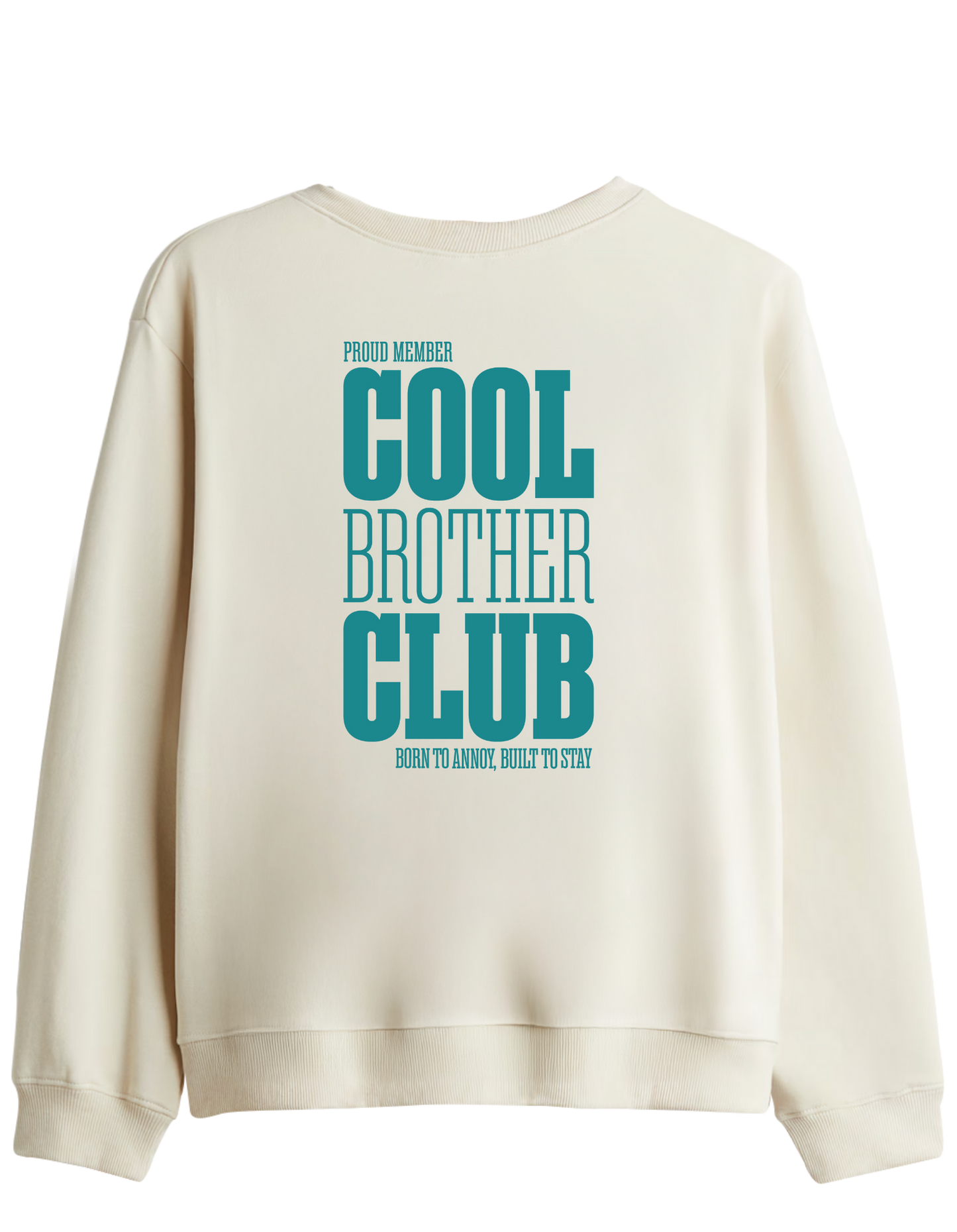 Cool Brother Club Baskılı Bisiklet Yaka Sweatshirt