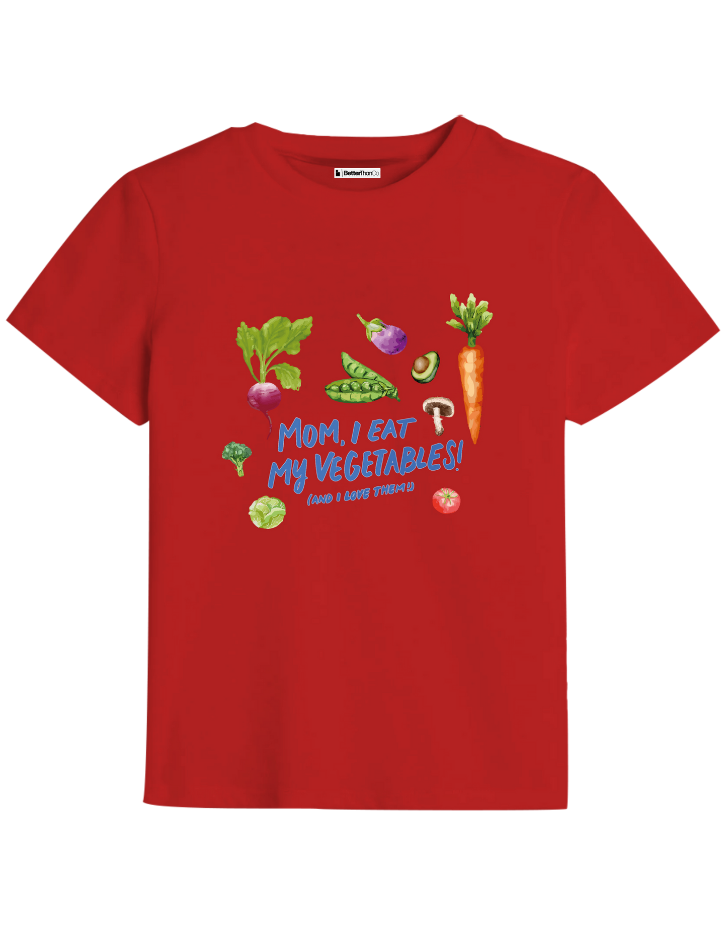 Veggies Baskılı Bisiklet Yaka Çocuk t-shirt