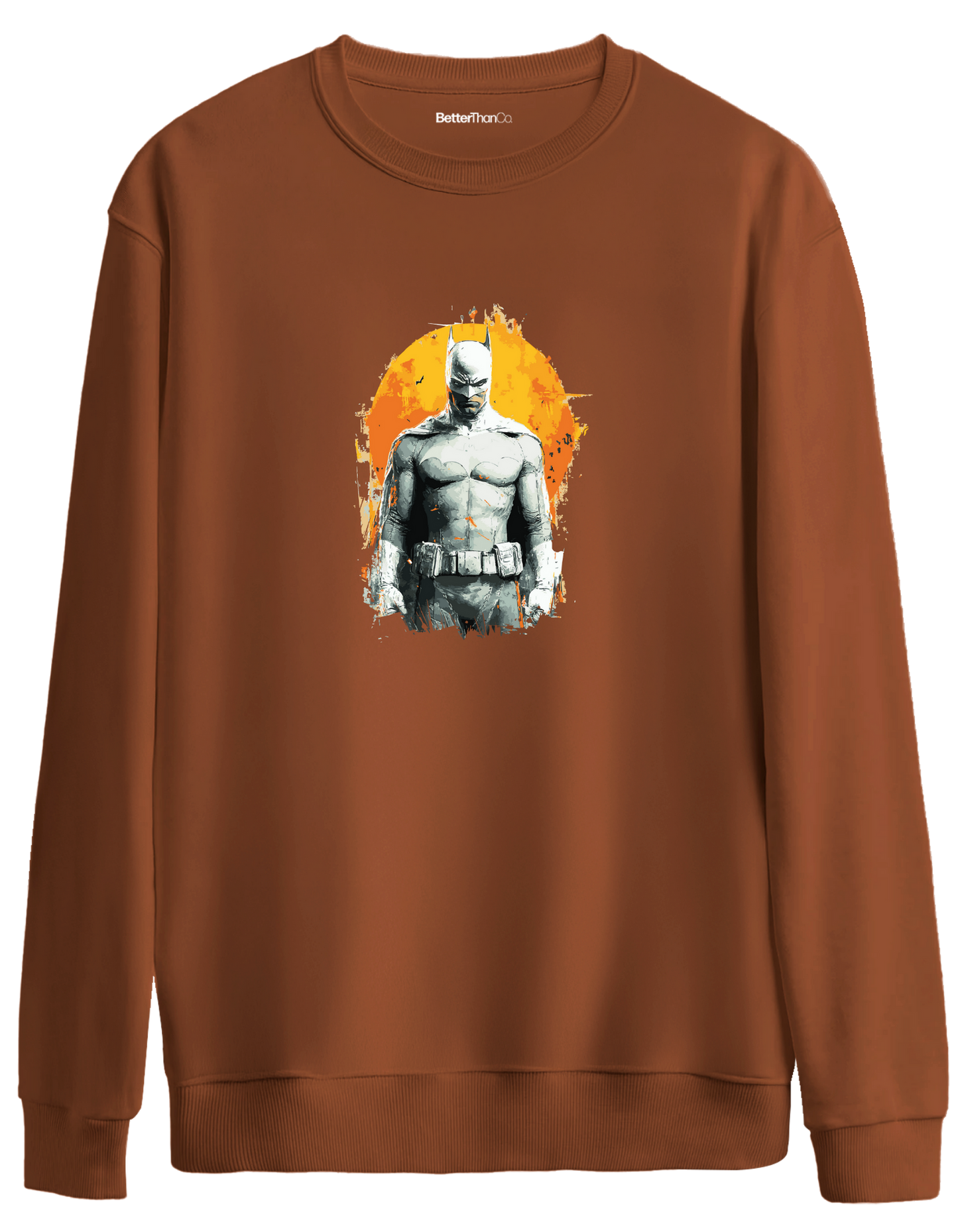 Whiteman Baskılı Bisiklet Yaka Oversize Sweatshirt