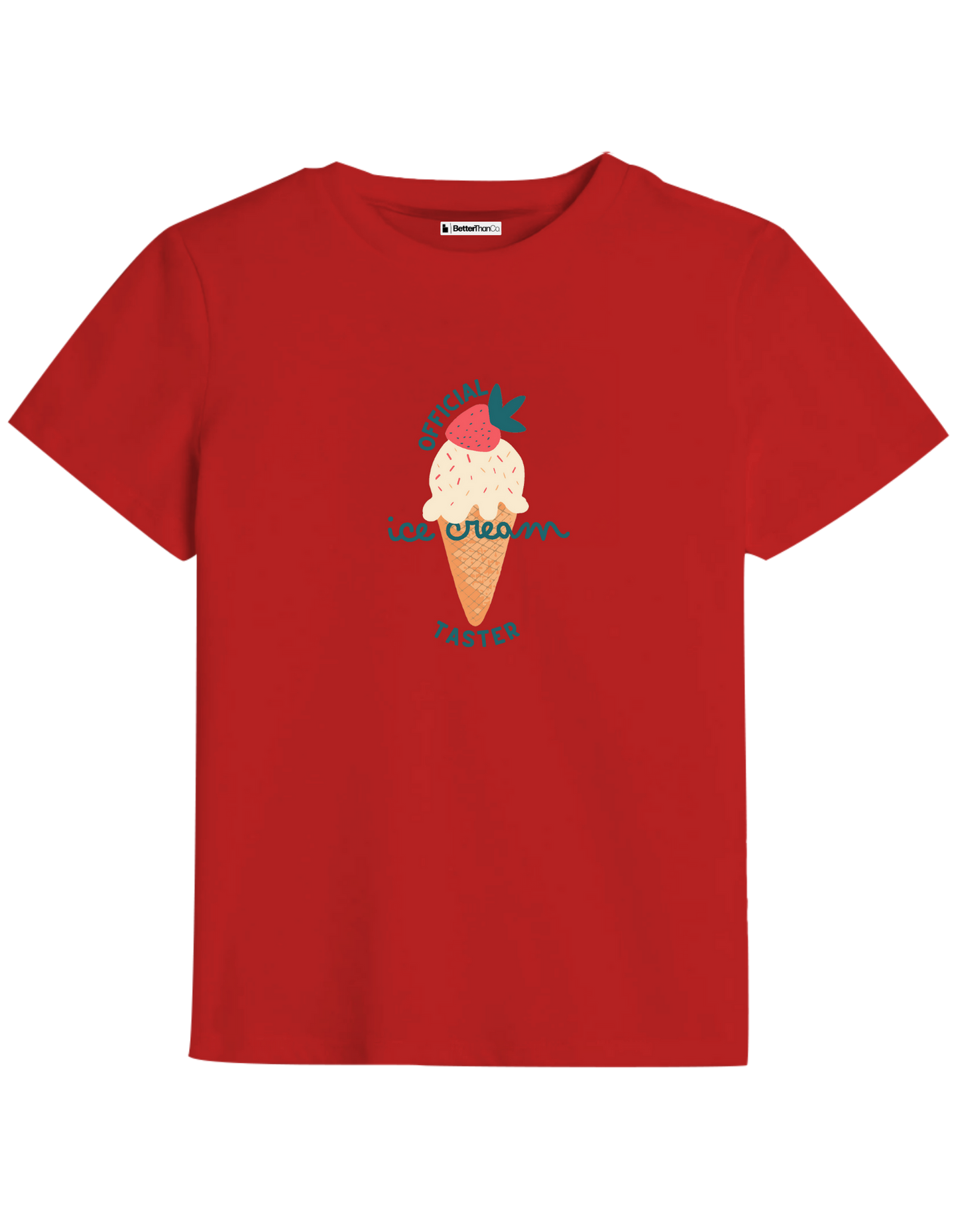 Ice Cream Baskılı Bisiklet Yaka Çocuk t-shirt