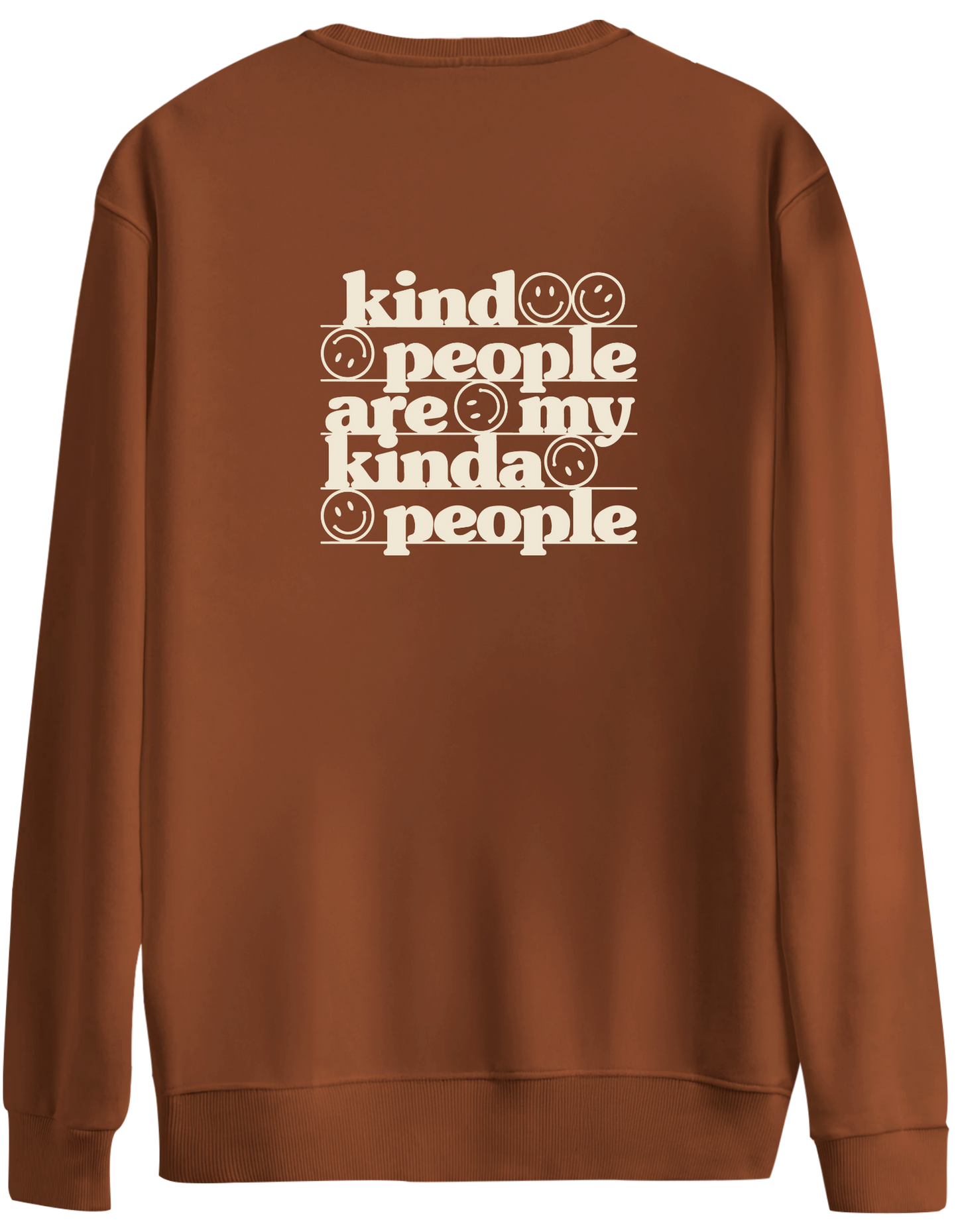 Be Kind Baskılı Bisiklet Yaka Oversize Sweatshirt
