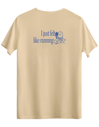 Running Baskılı Bisiklet Yaka Regular T-shirt