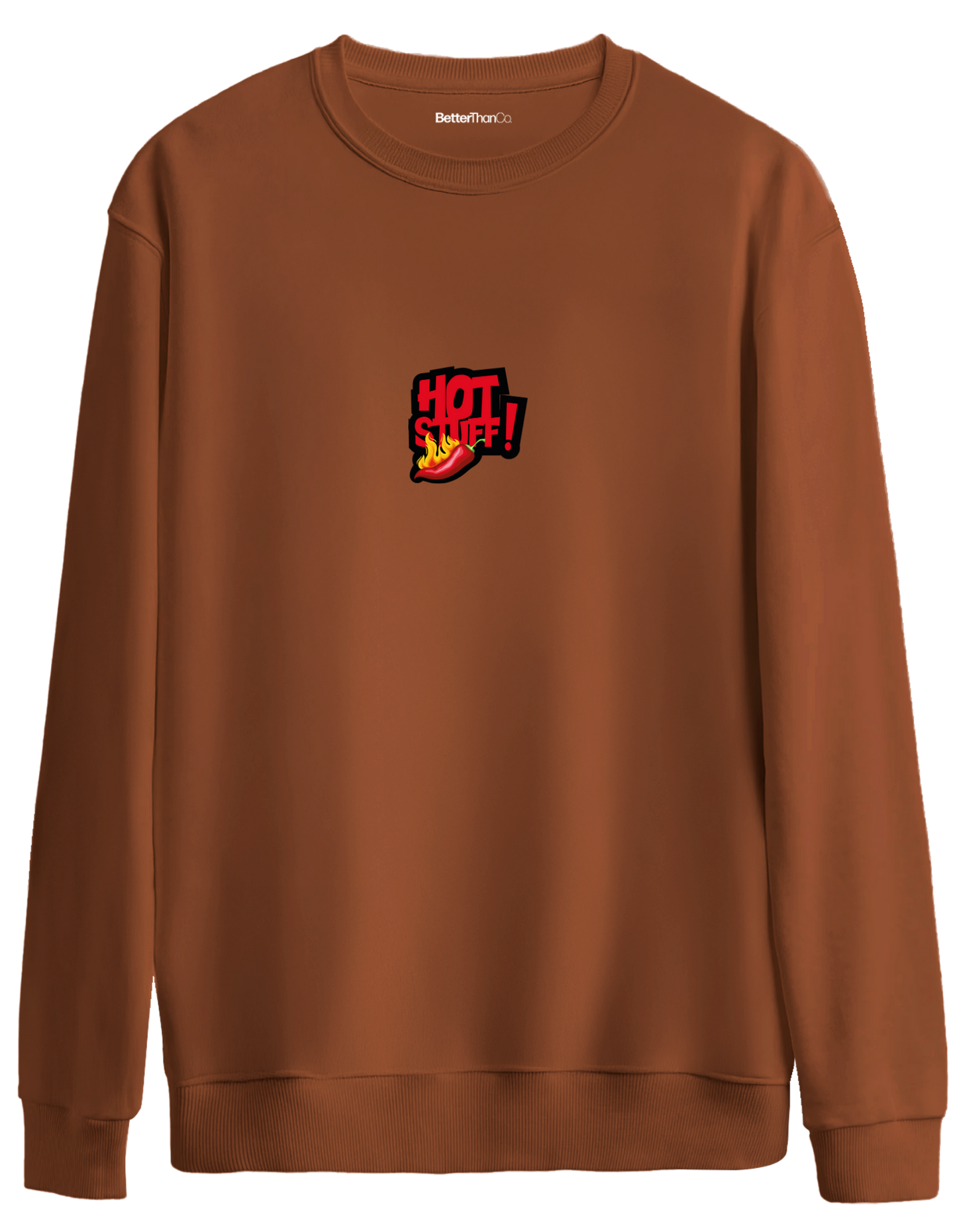 Hot Stuff Baskılı Bisiklet Yaka Oversize Sweatshirt