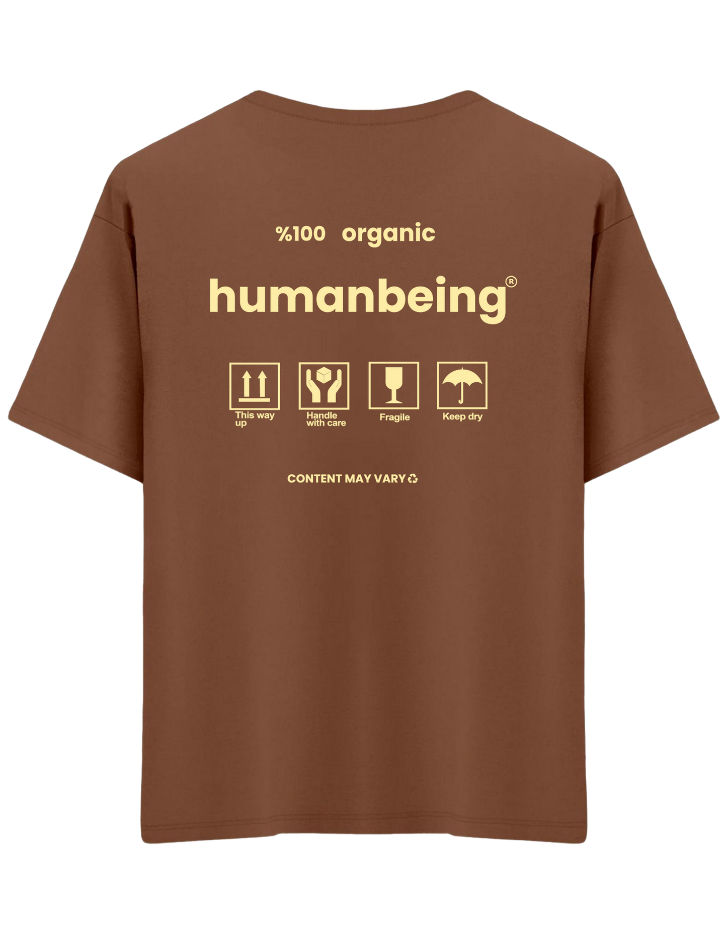 Humanbeing Baskılı Bisiklet Yaka Oversize T-shirt