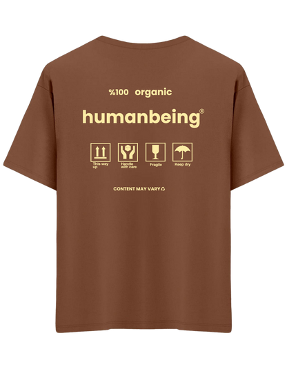 Humanbeing Baskılı Bisiklet Yaka Oversize T-shirt