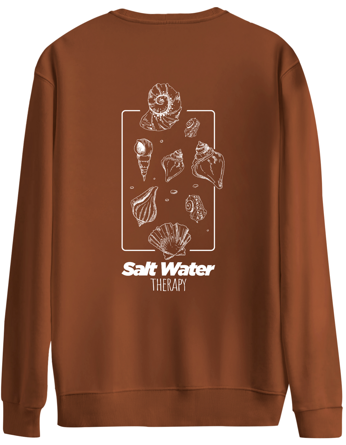 Salt Water Baskılı Bisiklet Yaka Oversize Sweatshirt