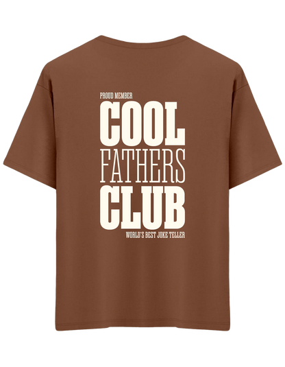 Cool Fathers Club Baskılı Bisiklet Yaka Oversize T-shirt