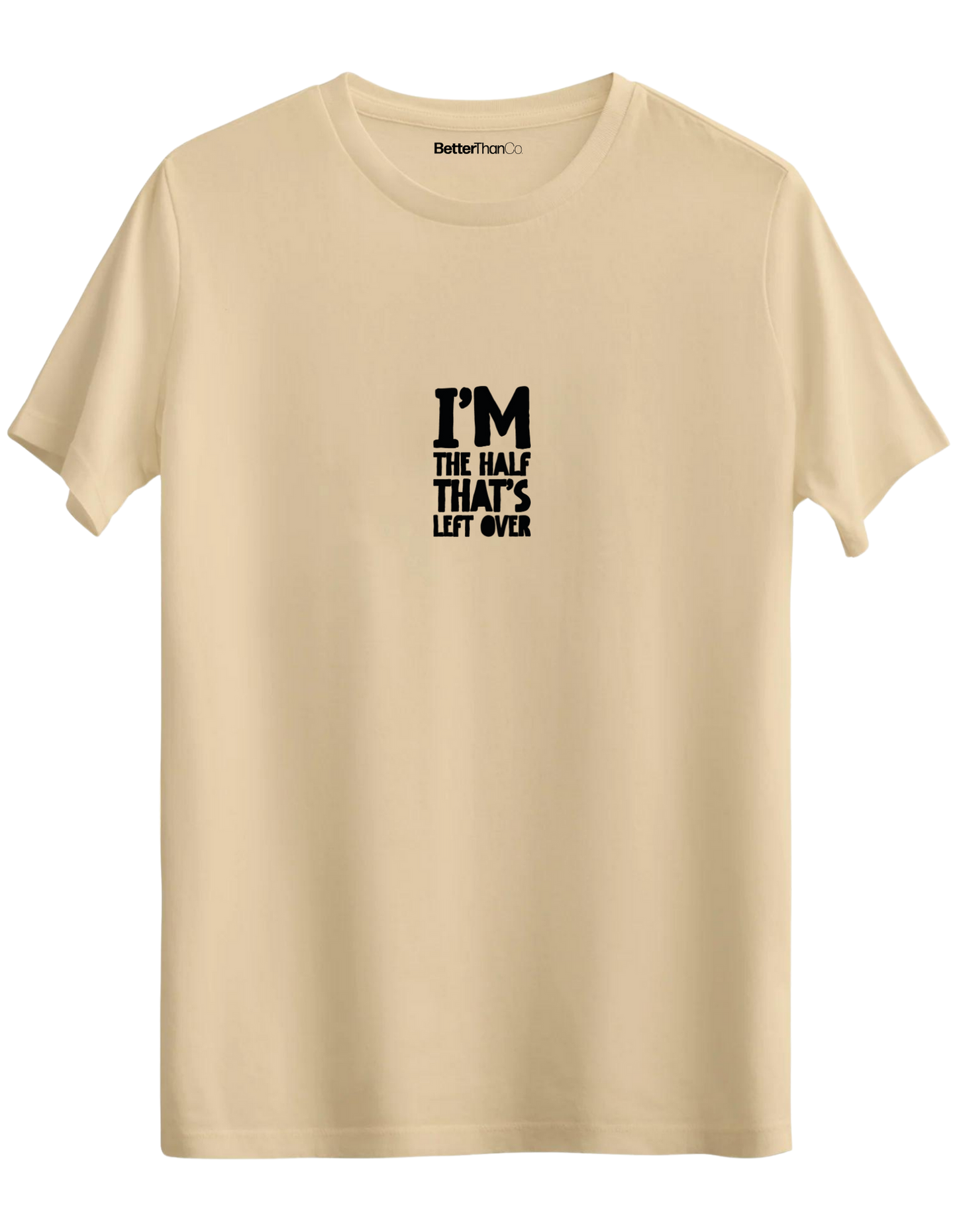 That's Left Over Baskılı Bisiklet Yaka Regular T-shirt